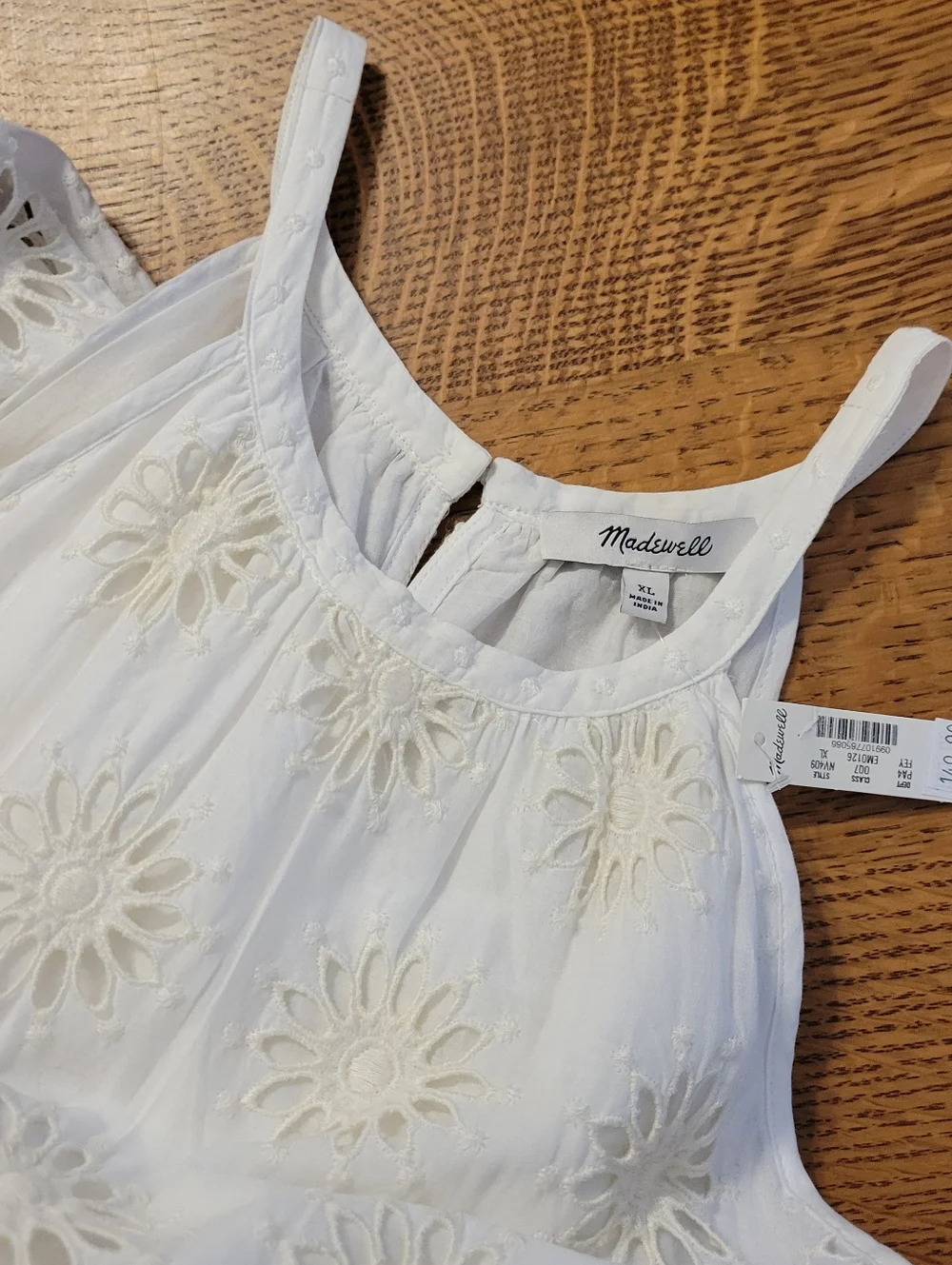 Madewell Embroidered Drop-Waist Maxi Dress - Ivory Floral Eyelet - Picture 13 of 14
